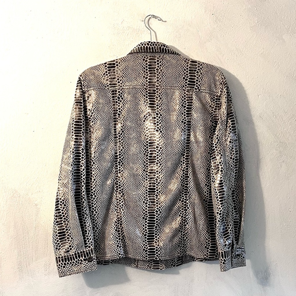Alfred Dunner Snake Skin Print Button Front Jacke… - image 3